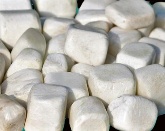 1KG White Scolecite Tumbled Stones Metaphysical Crystal