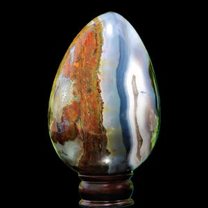 Large Red Ocean Jasper Stone Egg: Reiki Healing Crystal (165MM) image 8