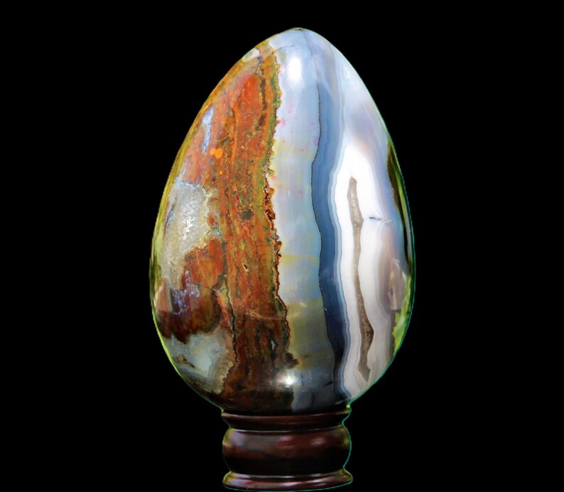 Large Red Ocean Jasper Stone Egg: Reiki Healing Crystal (165MM) image 8