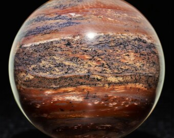 Esfera de Ágata Dendrítica de 240 mm: Pedra Energética para Reiki e Chakras, Auxílio para Meditação
