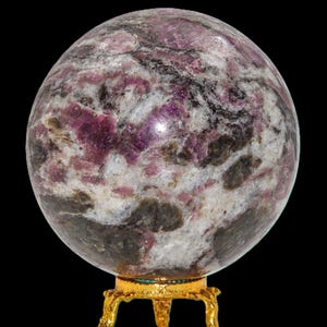 Grote bol van robijn korund: Reiki Charged Healing Crystal (85 mm)