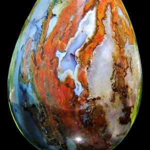 Large Red Ocean Jasper Stone Egg: Reiki Healing Crystal (165MM) image 1