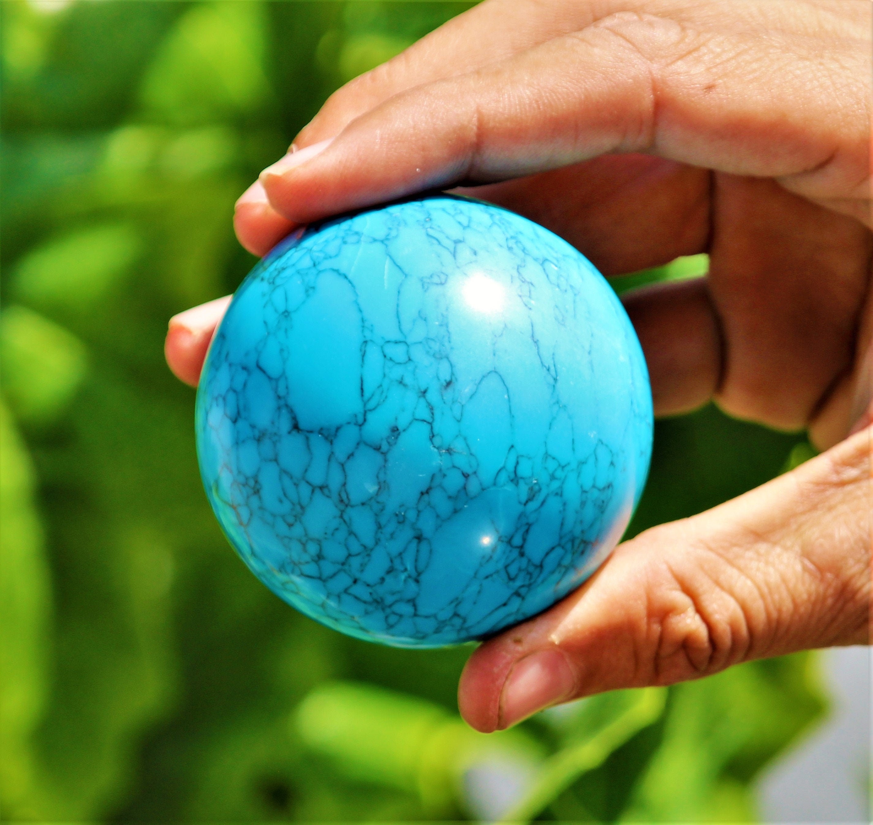 Large 60MM Blue Turquoise Stone Healing Stone Crystal Etsy