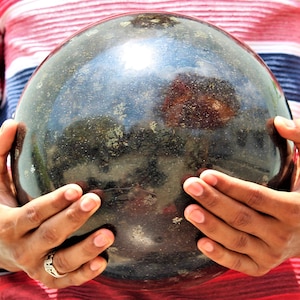 Natural 230MM Black Coppernite Stone Sphere Metaphysical Tools For Meditation Awakening Healing Charged Power Stone Chakra Grid Ball