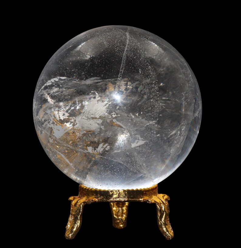 Esfera de Quartzo Cristal Reiki: Pedra para Meditação Espiritual (60 mm) imagem 5