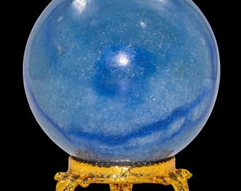 Esfera de piedra de calcedonia azul: cristal para equilibrar los chakras (50 mm)