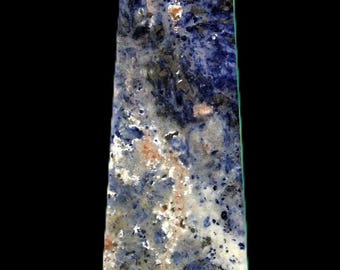 170mm Blue Sodalite Quartz Obelisk Tower 705g Polished Gemstone