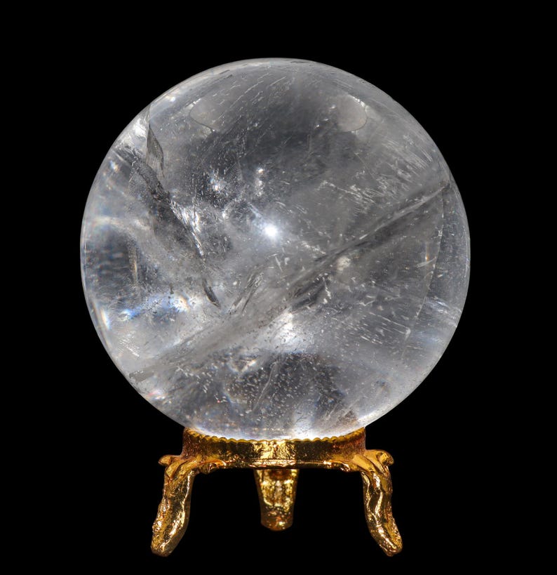 Esfera de Quartzo Cristal Reiki: Pedra para Meditação Espiritual (60 mm) imagem 7