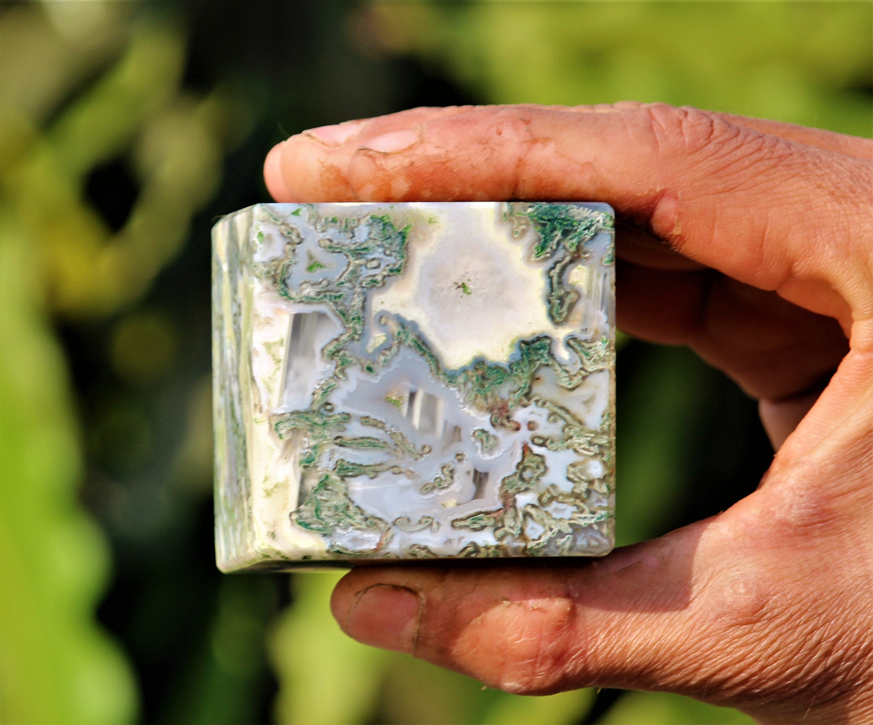 Truly Beautiful Large 50MM Green Moss Agate Green Tree Agate | Etsy