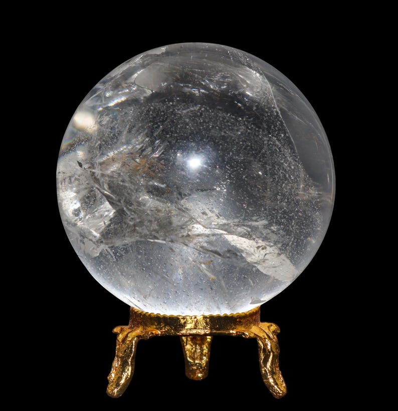 Esfera de Quartzo Cristal Reiki: Pedra para Meditação Espiritual (60 mm) imagem 9
