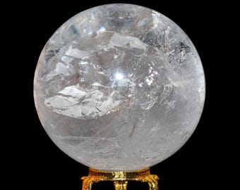 Clear Crystal Quartz Sphere : 80MM Healing Balls for Meditation