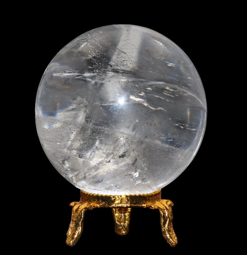 Esfera de Quartzo Cristal Reiki: Pedra para Meditação Espiritual (60 mm) imagem 4