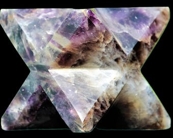 85MM Amethyst Merkaba Star: Energy Charged Crystal for Yoga & Witchcraft