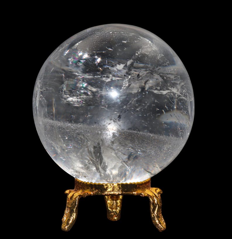 Esfera de Quartzo Cristal Reiki: Pedra para Meditação Espiritual (60 mm) imagem 3