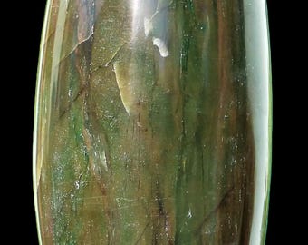 Large Green Vivianite Stone Lingam: Chakra Healing Crystal (210MM)
