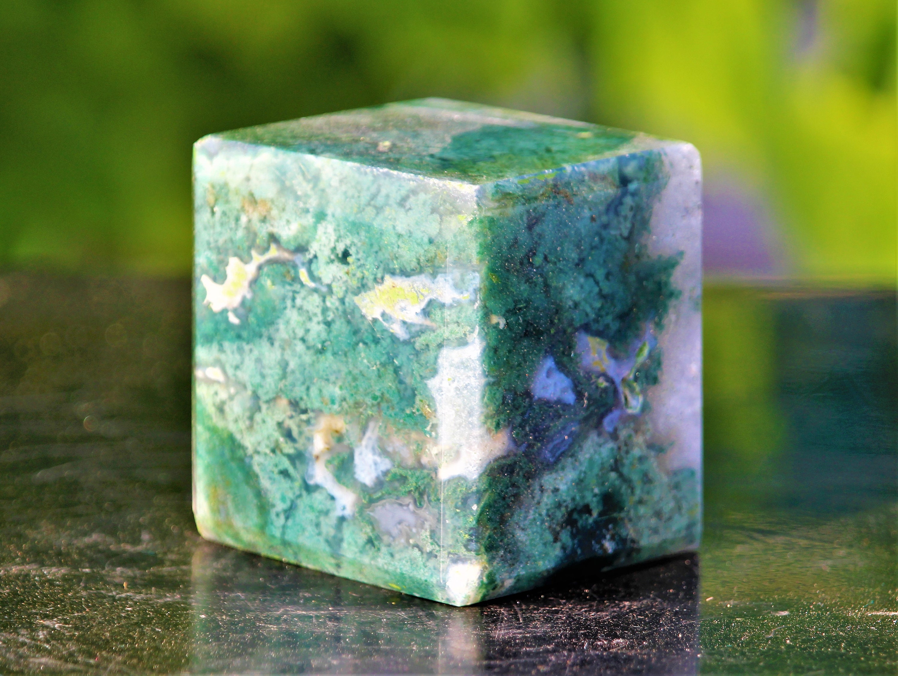 Truly Beautiful Large 45MM Green Moss Agate Stone Tree Agate | Etsy