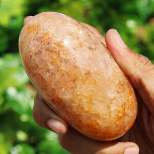 Gorgeous A 95MM Natural Golden Quartz Golden Healer Quartz Healing Metaphysical Power Aura Spirit Stone Lingam image 8