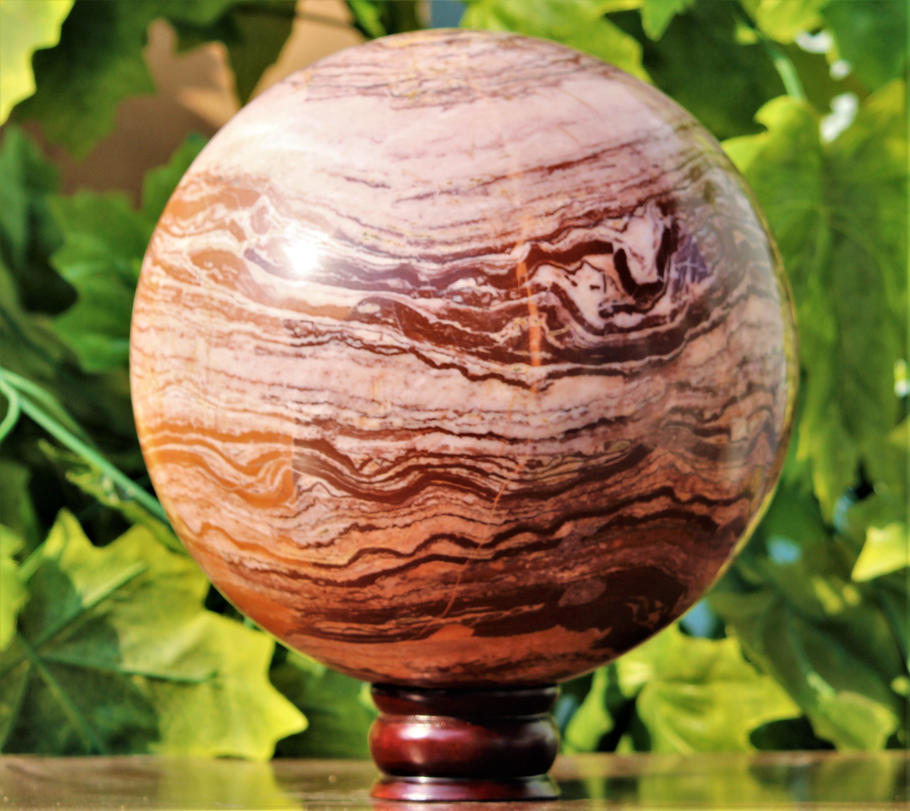 200 MM ピクチャージャスパー スフィア：ヒーリングストーン、レイキ