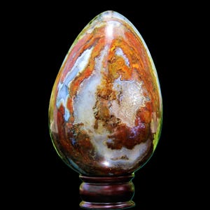 Large Red Ocean Jasper Stone Egg: Reiki Healing Crystal (165MM) image 7
