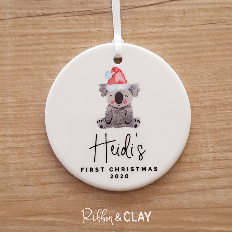 Koala Christmas ornament Personalised ornament Australian Etsy