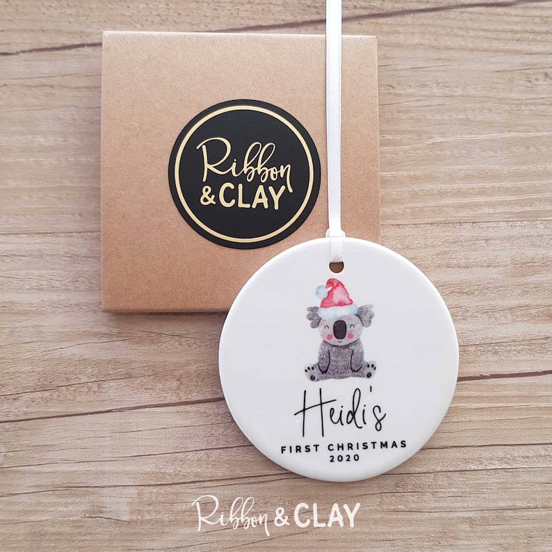 Koala Christmas ornament Personalised ornament Australian Etsy