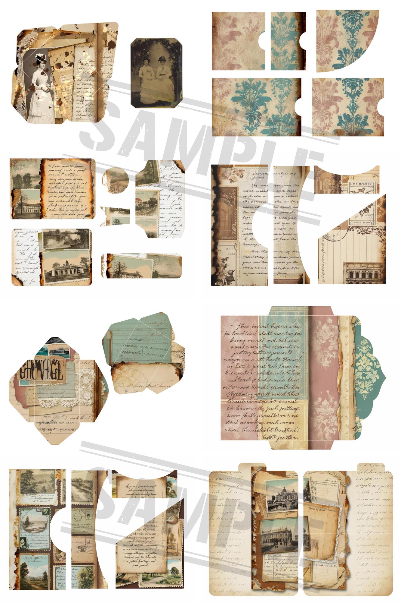 Vintage Grunge Junk Journal Kit - Etsy