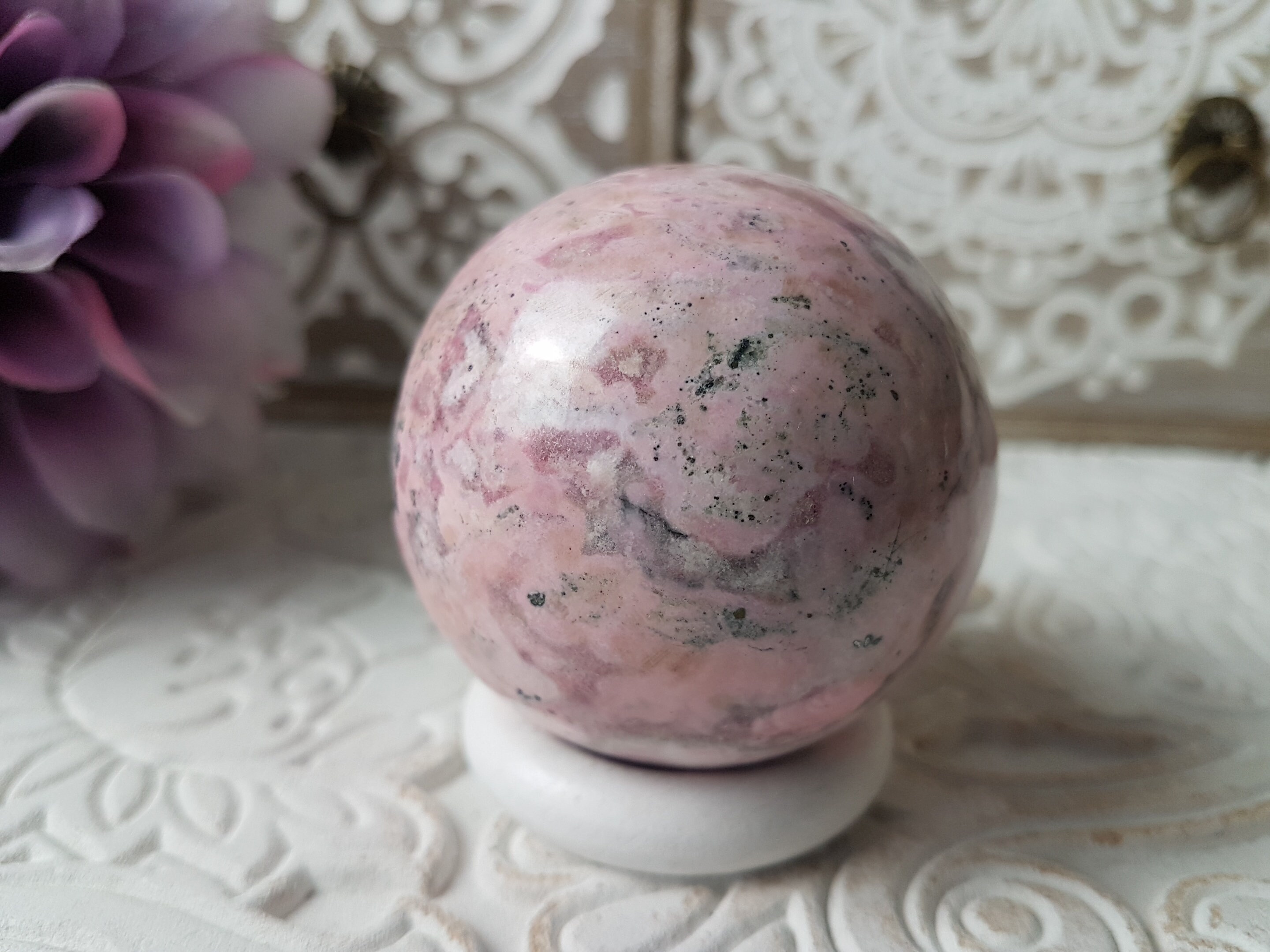 Rhodonite Du Pérou - Sphère #8 244G