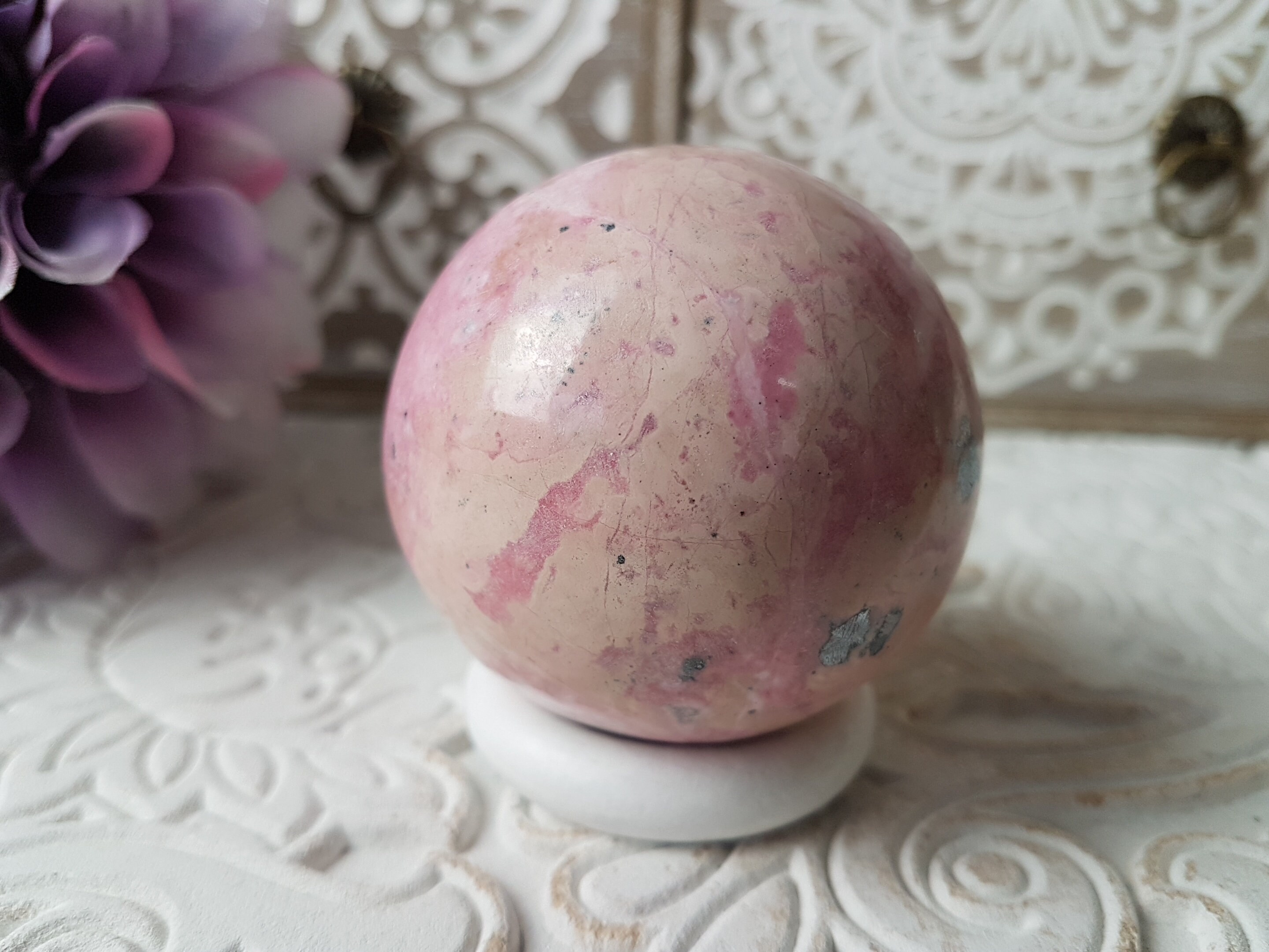 Rhodonite Du Pérou - Sphère #9 268G
