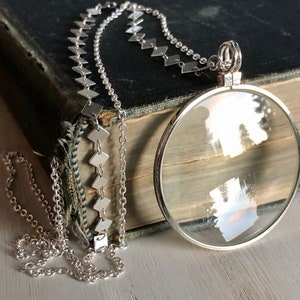 Etsy magnifying glass necklace top