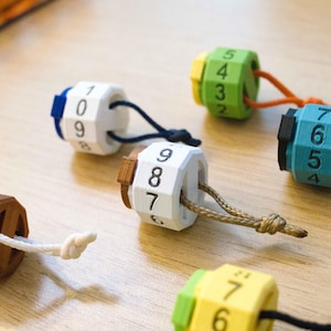 Compteur de points - 1 roue - Cordelette - Accessoire de jeux de société, jeux de rôles, cartes Magic, et autres.