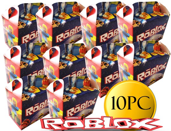 10 Gift Boxes Roblox Cupcake Topper Plate Cup Banner Balloon Etsy - 10ct roblox birthday party celebration balloons supplies decorations latex foil