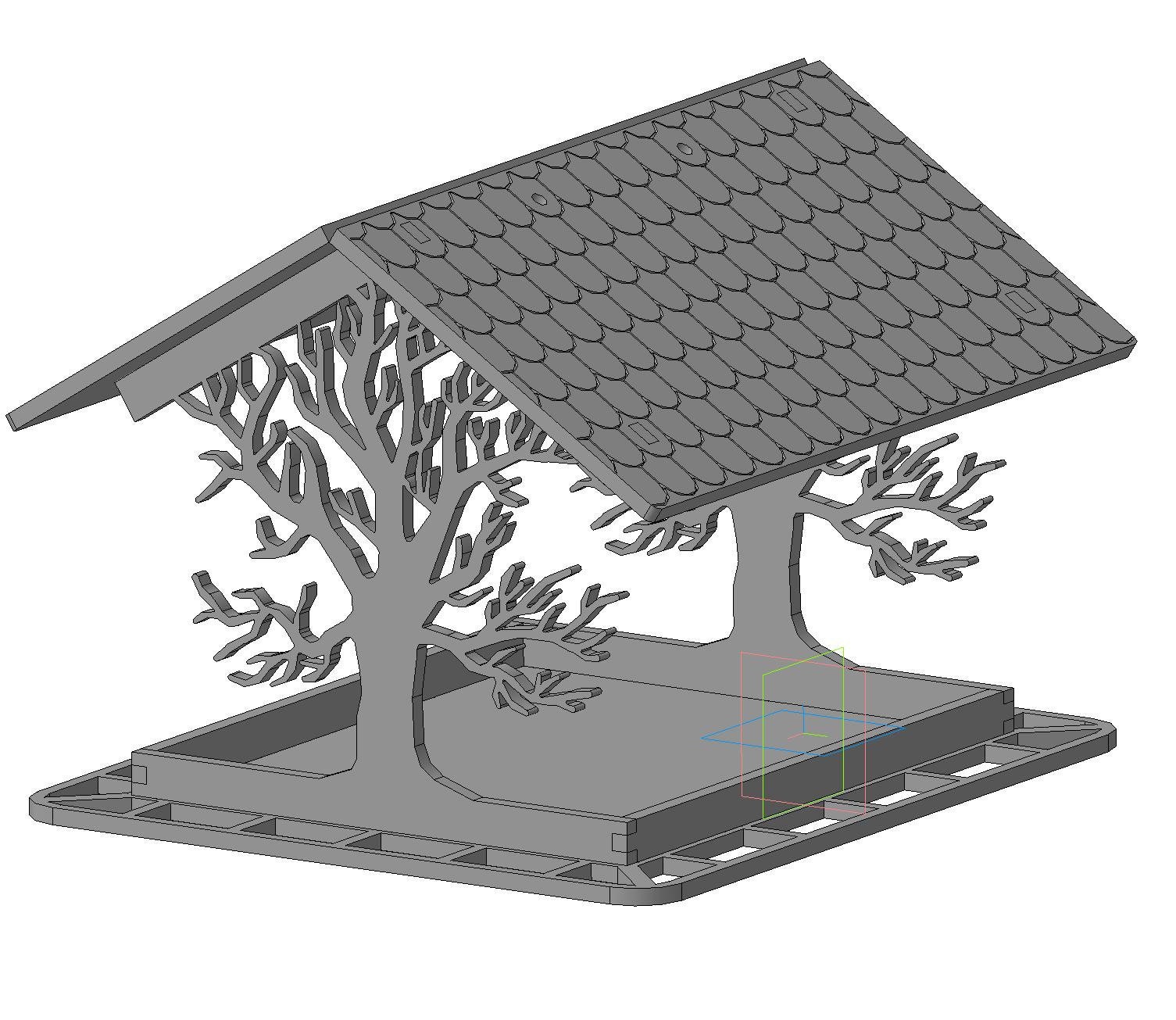 Garden Bird Feeder Laser Cutting File Dxf Etsy Canada