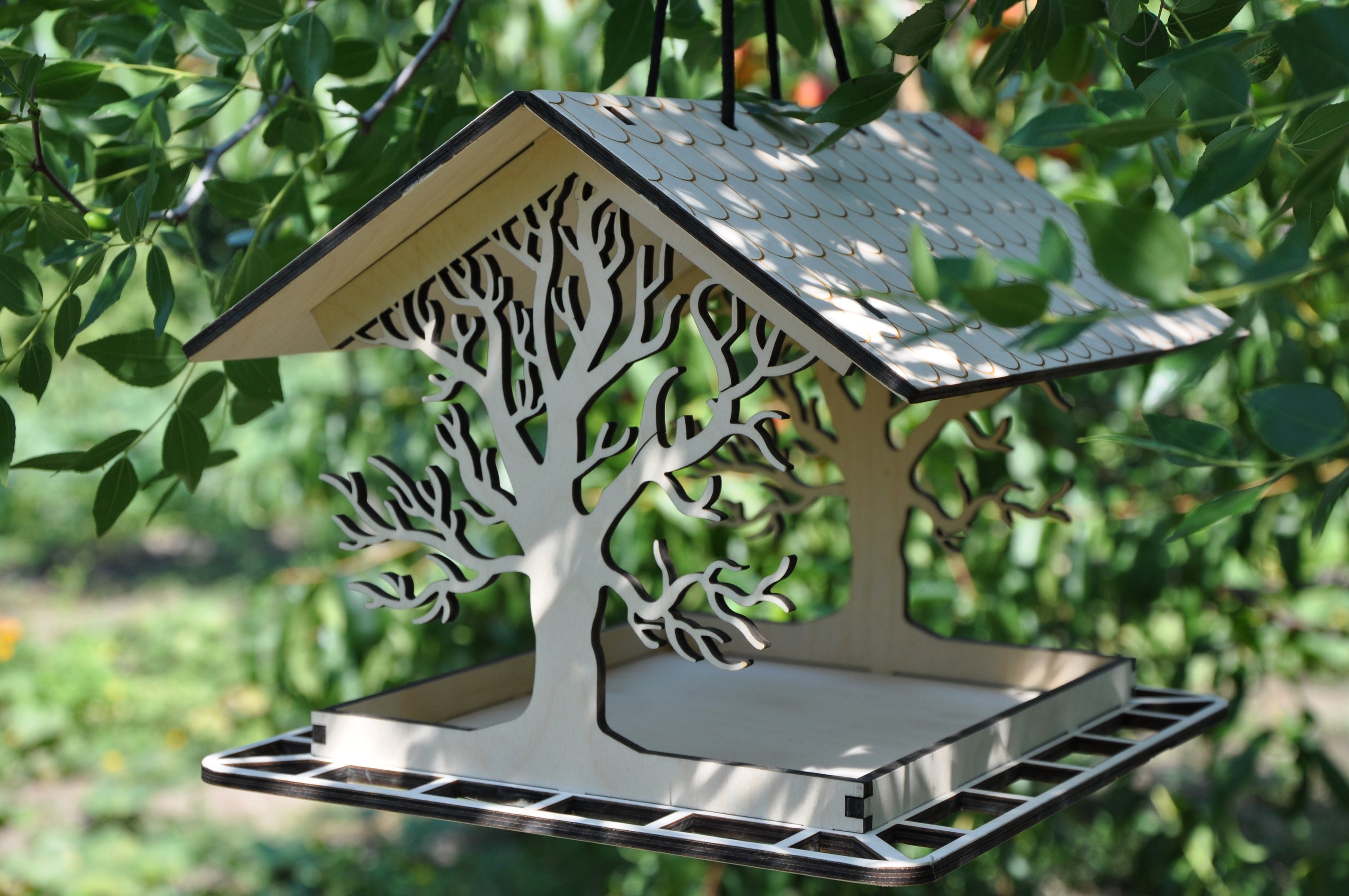 Garden Bird Feeder Wooden birdhouse Bird feeder Garden Etsy