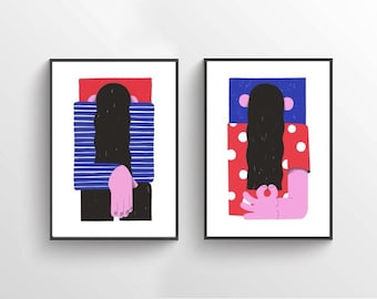 Long hair - art print