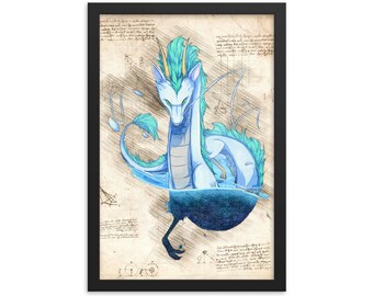 Spirited Away Anime Poster Watercolor Anime Print Studio Ghibli Wall Art Gift n2