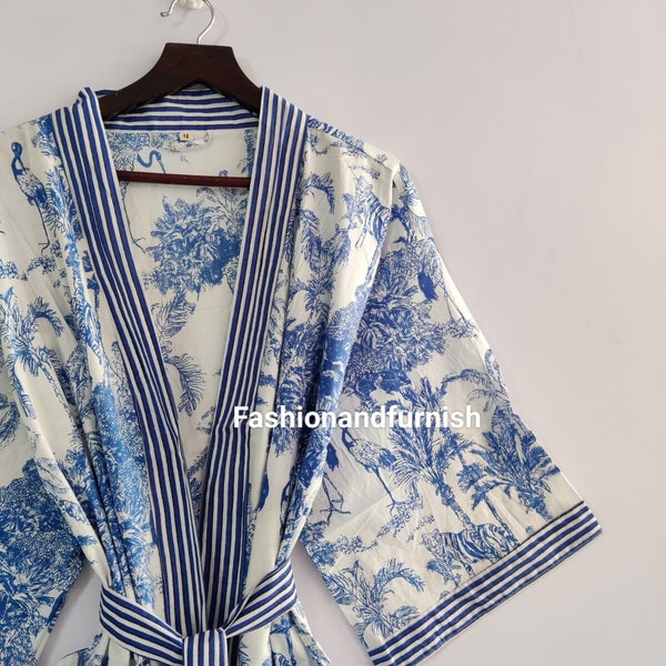 100% Cotton kimono Robes Beautiful Cotton Kimono Dress Express Delivery Dressing Gown Cotton Kimono Free Delivery Bridesmaid Gift Bestseller