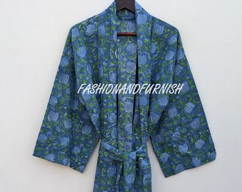 Super Soft Men's Cotton Bath Robe - Comfortable Cosy Dressing Gown- Cotton Male Robe- Gifts for Him Bohemian men's cotton kimono #MEN 49