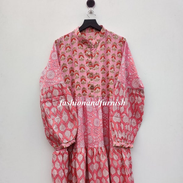 Lapel Color Block Patchwork Dress