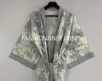 100% Cotton Kimono Robes Dress women men wedding bridesmaid Robe