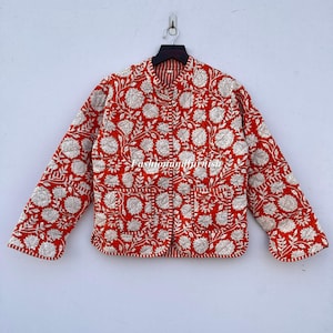 Handmade Cotton Kantha Jacket: Reversible Quilted Boho Coat