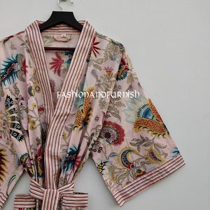 100% Cotton kimono Robes Beautiful Cotton Kimono Dress Express Delivery Dressing Gown Cotton Kimono Free Delivery Bridesmaid Gift Bestseller zdjęcie 1