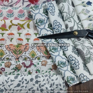 indian hand block printed scrap - scrap bundle - fabric scraps cotton - fabric remnants - flower fabric scrap - cotton patches - fat quarter