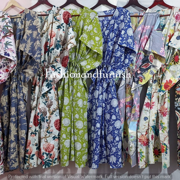 Wholesale Lot 100% Cotton Kaftan Dress For to be Moms Maxi Dress Long Caftan Beach Cover up Bikini Cover Up Multi Color kaftan