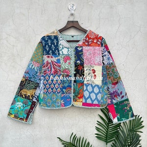 Multi Color Handmade Patchwork Jackets, Indian Cotton Handmade Winter ...