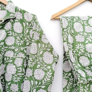 Hand Block Print Cotton Pajama Set: Jaipur Women's PJs