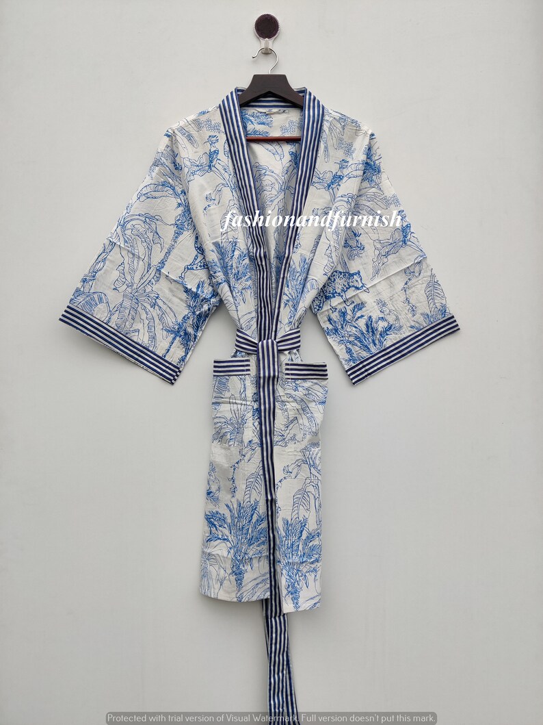 Etsys Pick 100 Cotton Kimono Robe Dress Bestseller Kimono Etsy India
