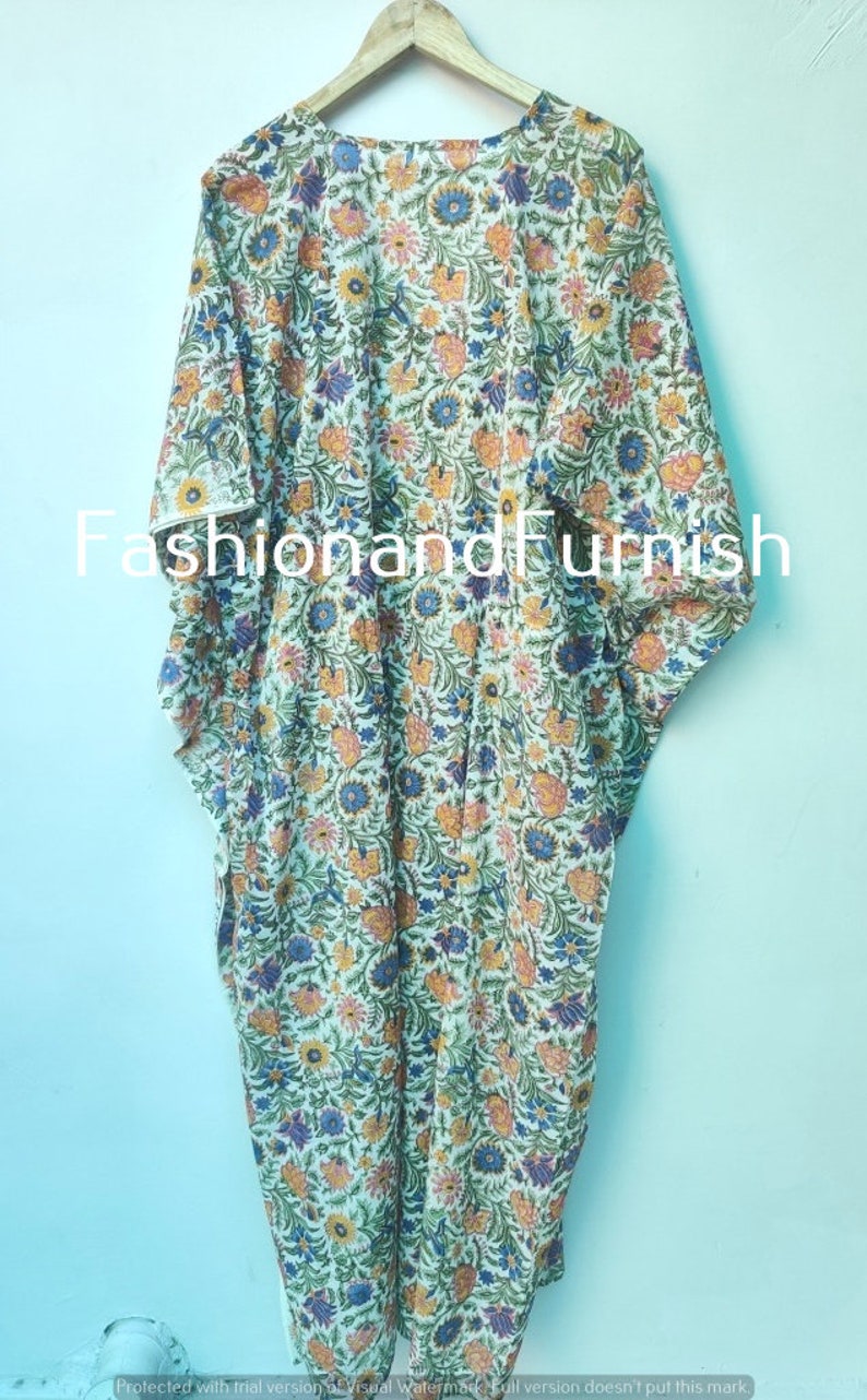 Long Cotton Dress Night Dress Women Caftan Maternity Wear Resort Wear Maxi Dress Christmas Gift #KAFTAN 518 Free Size Dress Spa Robe