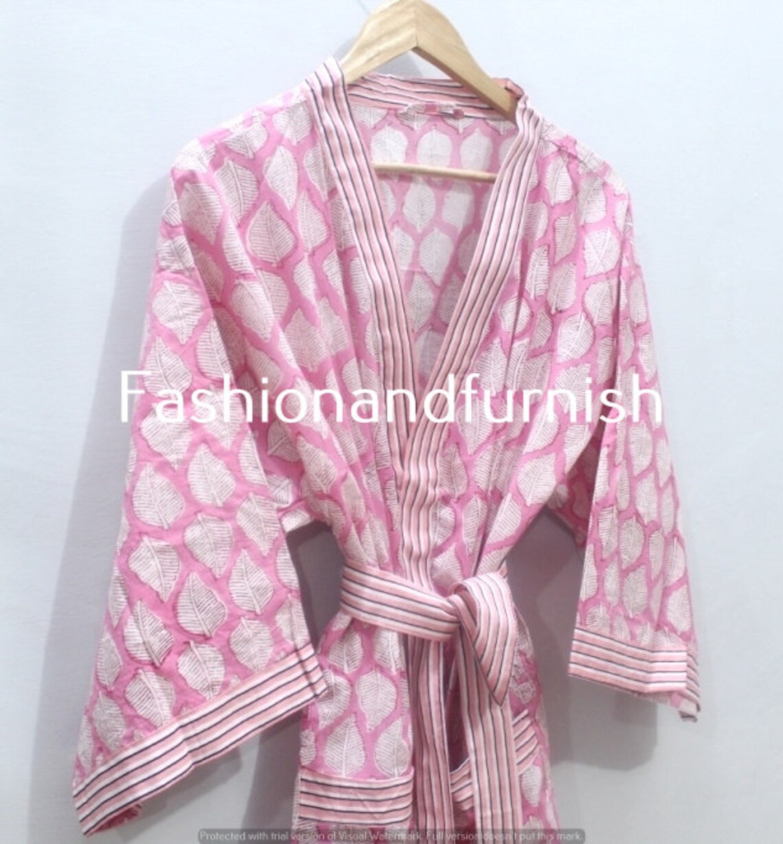 100 Cotton Kimono Indian Kimono Robes Printed Dressing Gown Etsy
