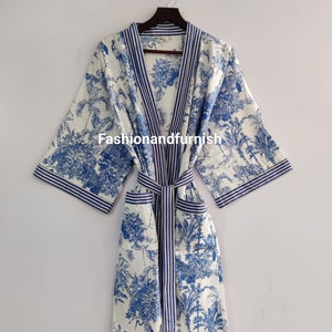 100% Cotton kimono Robes Beautiful Cotton Kimono Dress Express Delivery Dressing Gown Cotton Kimono Free Delivery Bridesmaid Gift Bestseller zdjęcie 2