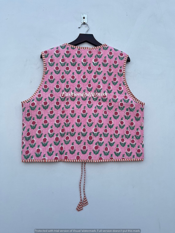 ジャケット・アウター klee Wrap ribbon quilted vest Woven Reversible Tie Front Quilted Jacket Vest For Daily Casual